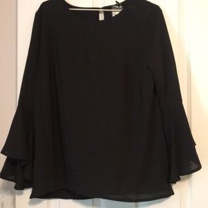 Beautiful black top flounce sleeve never worn